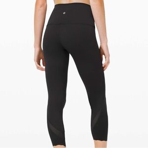 Lululemon Wunder Under High-Rise *Roll Down Scallop Full-On Luxtreme 23" Black